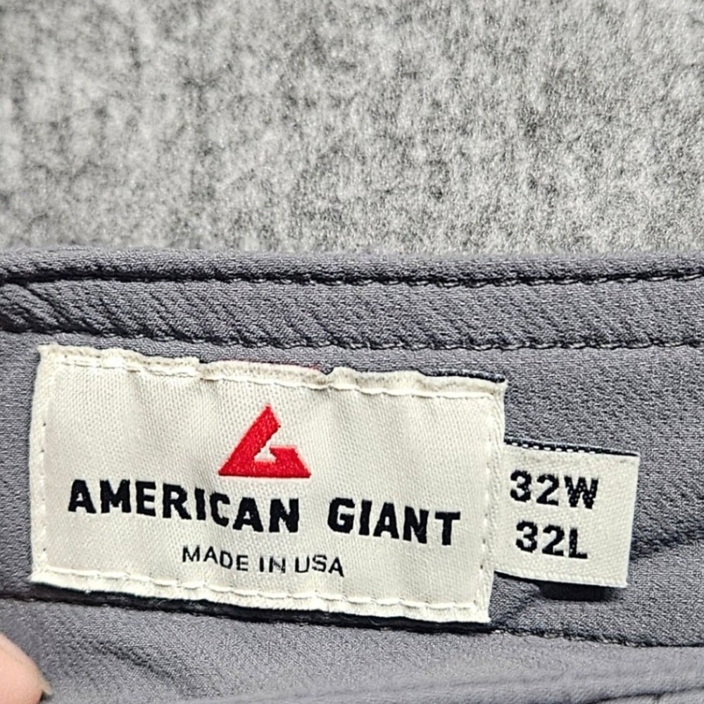 American Giant Roughneck Pants Mens 32x32 Grey Straight Leg Made in USA - Picture 3 of 8